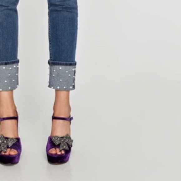 Zara Pearl Cuffed Skinny Jeans - Picture 3 of 6